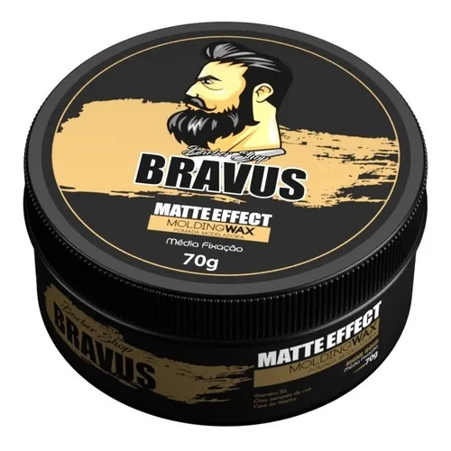 Bravus Pomada Matte Effect 90g Barba Cabelo E Cera Pra Bigod