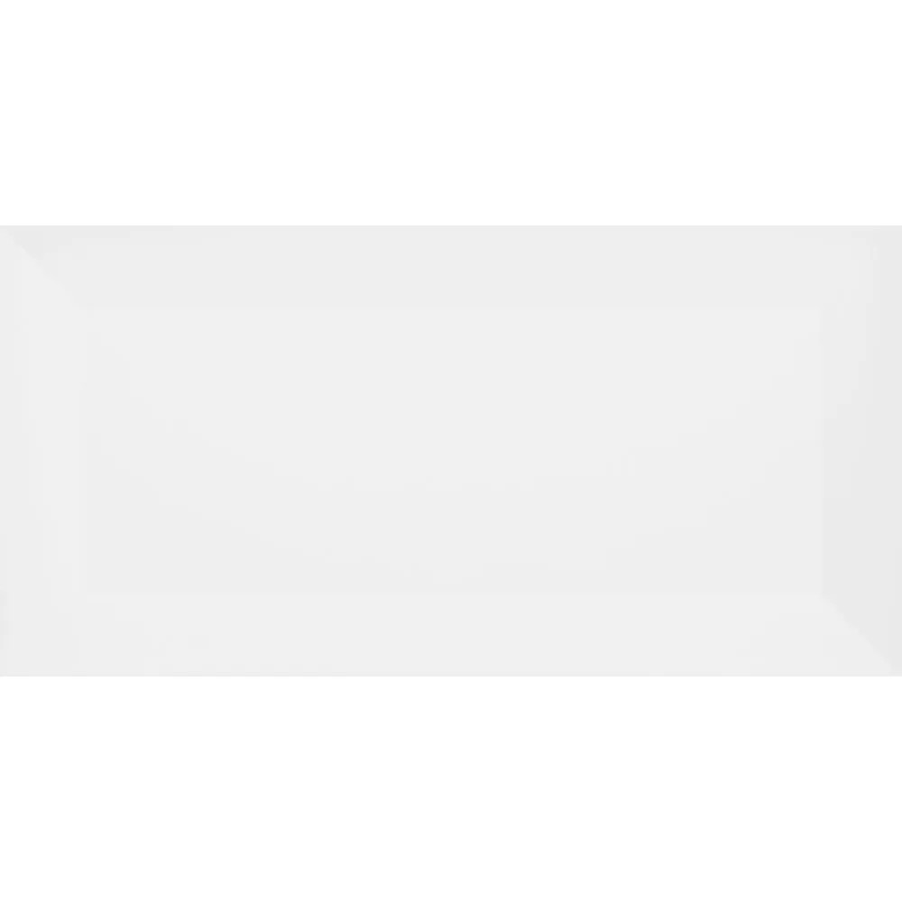 Revestimento de Parede Bold 10x20cm Metro Brilhante Bizotado White Eliane