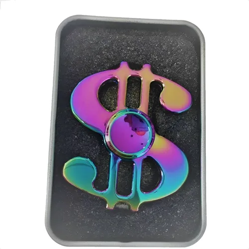 Fidget Hand Spinner Metal Rainbow Anti Stress Ansiedade $