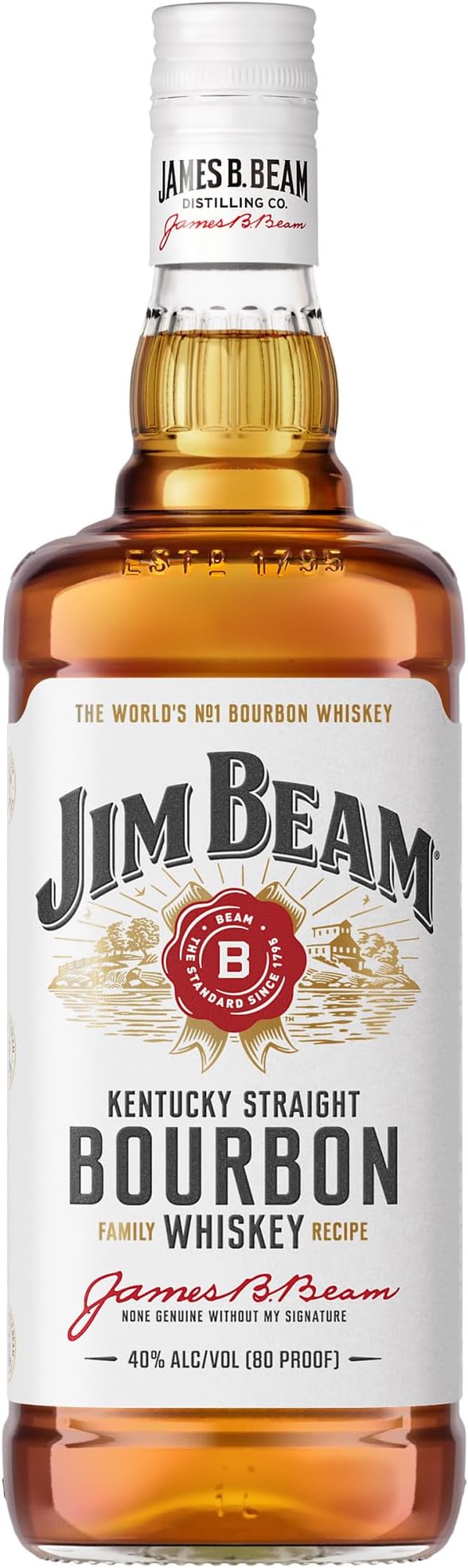 Bourbon Whiskey Jim Beam White 1L