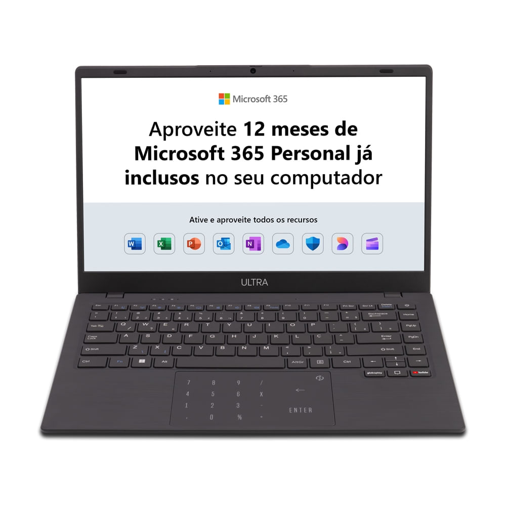 Notebook, Windows 11 Home, Tela 14 Pol, Processador Celeron N4020C, Memória 4GB 128GB eMMC Cinza Ultra - UB250
