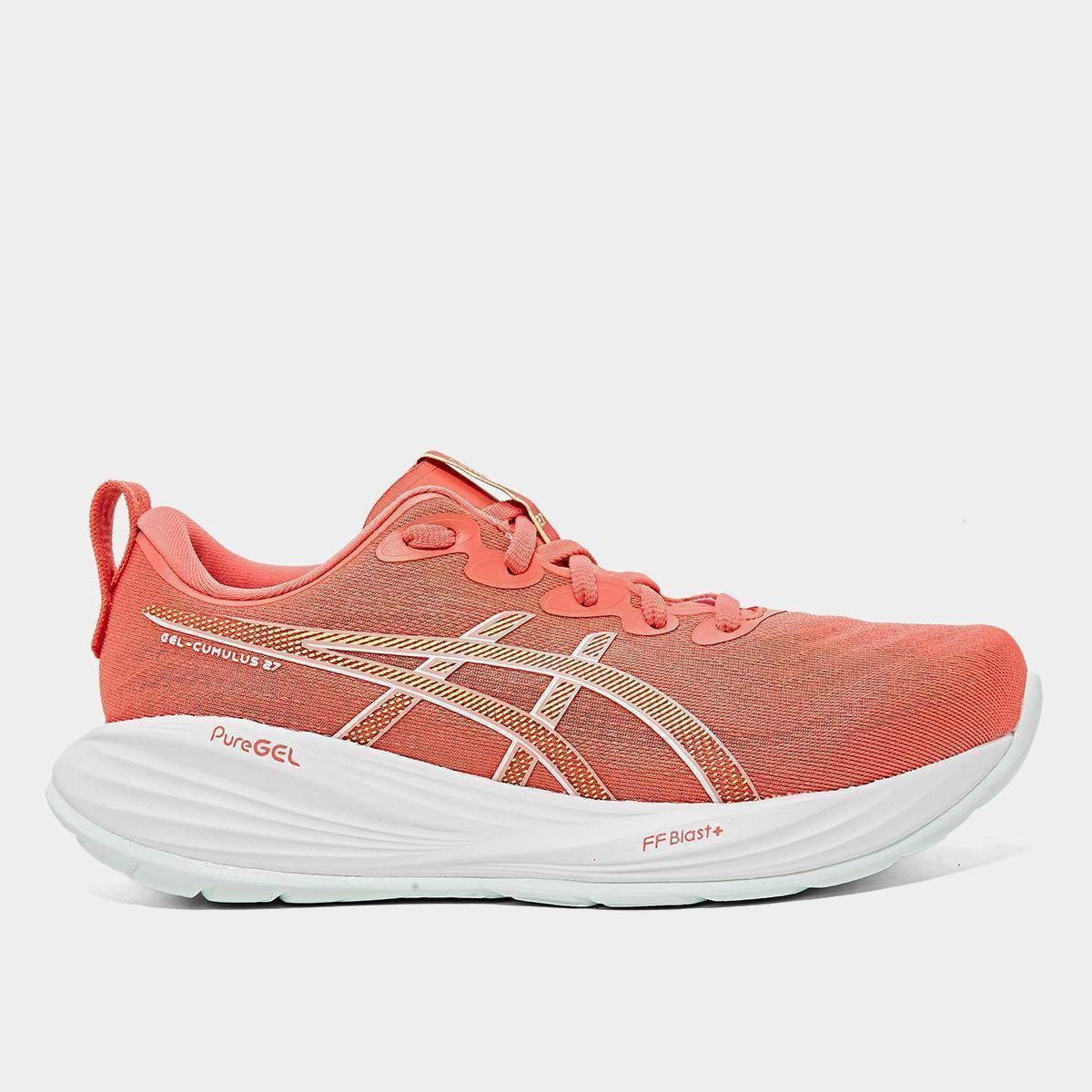 Tênis Asics Gel Cumulus 27 Feminino - Rosa+Bege