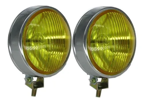 Par Farol Milha Amarelo Fusca Kombi Rat Hot Rod German 125 M