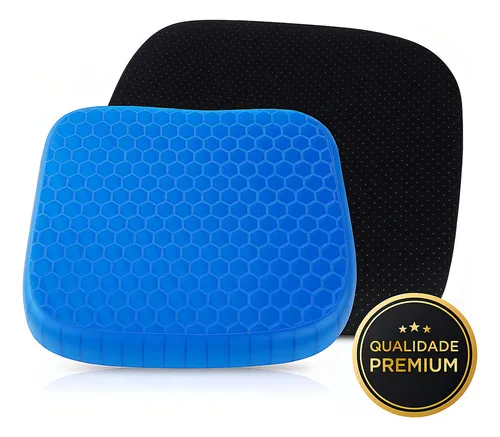Almofada Assento Egg Da Piva Store - Hemorroida Ortopédico Cóccix Pós-parto Silicone Cadeira Tratamento Lesão Especial Macia Confortável Banco Carro Dores Azul Favo De Mel