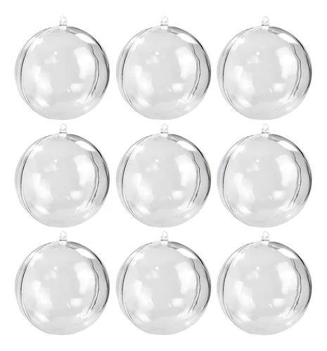 40 Esferas Acrílica Bola Transparente Pascoa Natal 5cm