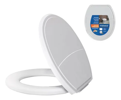Metasul Assento Sanitário Almofadado Basico Oval Universal Slim Off Cor Branco