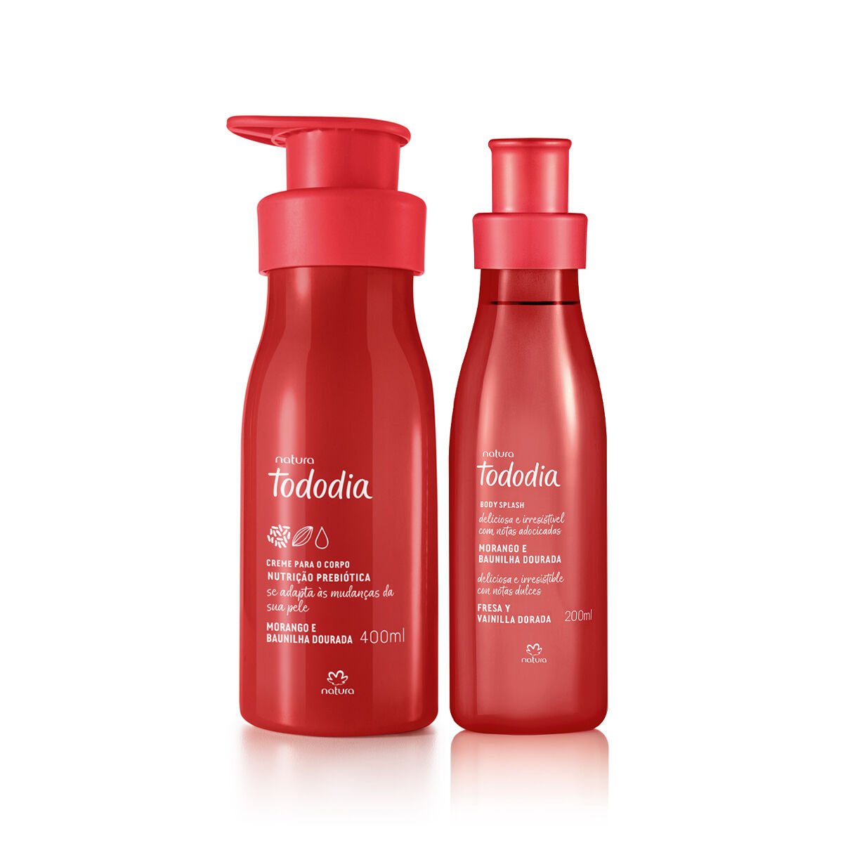 Kit Tododia Morango e Baunilha Dourada com Body Splash (2 produtos)