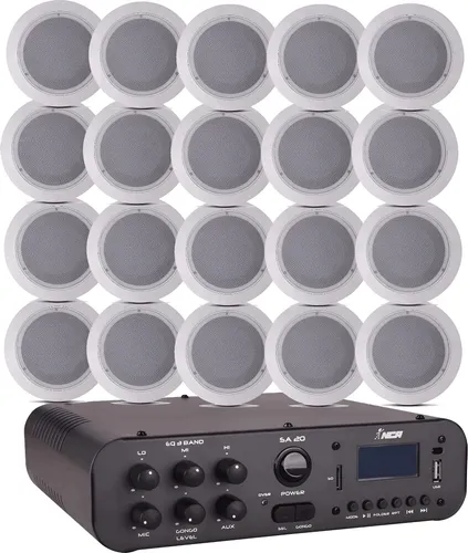 Som Ambiente Amplificador Ll Nca Sa20+20 Arandela Orion Bran