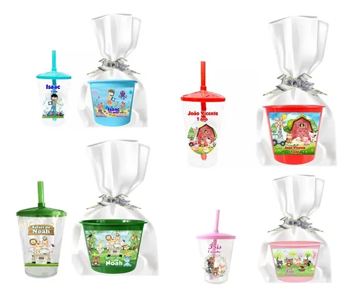 Balde De Pipoca +copo Twister Kit Personalizado 30 Itens