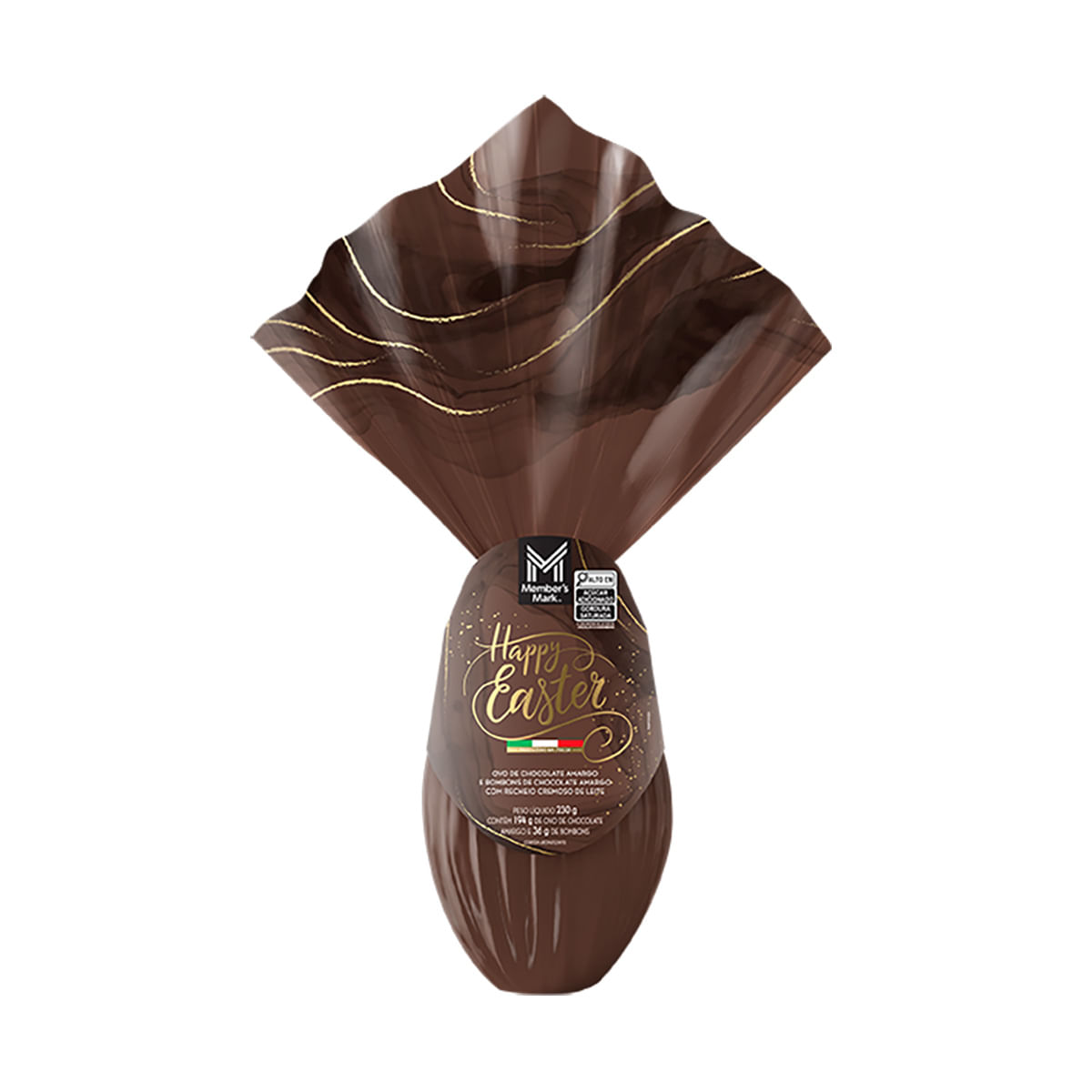 Ovo de Páscoa Meio Amargo Members Mark 230g