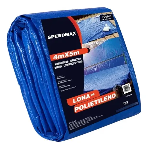 Lona 4x5 Mt Azul Plastica Impermeavel Festa Barraca Camping