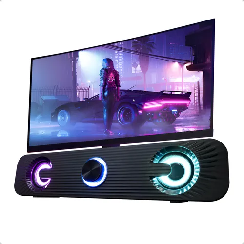 Caixa De Som Soundbar Subwoofer Speaker Bass Led Aux P2 Usb