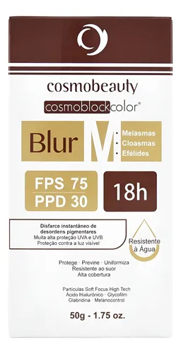 Blur M Fps75 Proteção 18h Melasma Cloasmas Efelides Cores