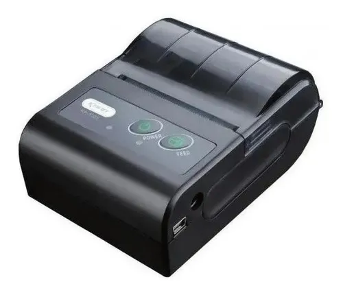 Mini Impressora Térmica Bluetooth Cupom Pedido Ifood Qr Code Cor Preto Knup KP-1025