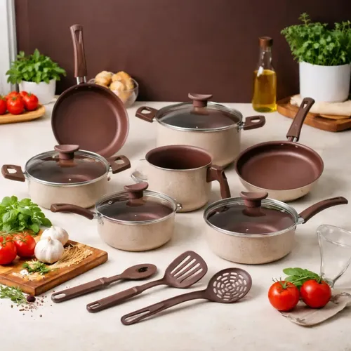 Jogo de Panelas Essenza Di Cheff 10 Peças Antiaderente Alumínio Teflon