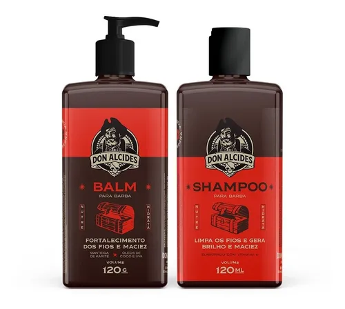 Kit Balm E Shampoo Para Barba Barba Negra - Don Alcides