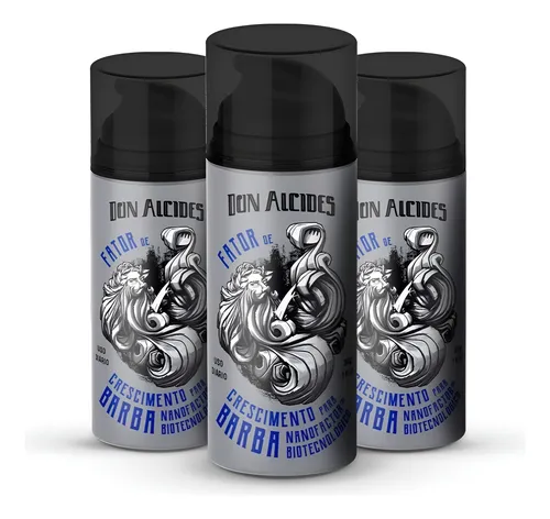 Kit- 3 Fator De Crescimento Para Barba -  Don Alcides