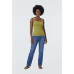 Regata Feminina Verde Claro Pistache Gola Quadrada Ribana