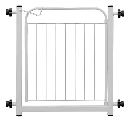 Grade Portão Porta Proteção Pets Crianças C/ Extensor Cor Branco aramado 69cm