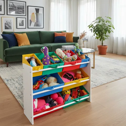 Estante Organizadora Guarda Brinquedo Montessoriano Colorido