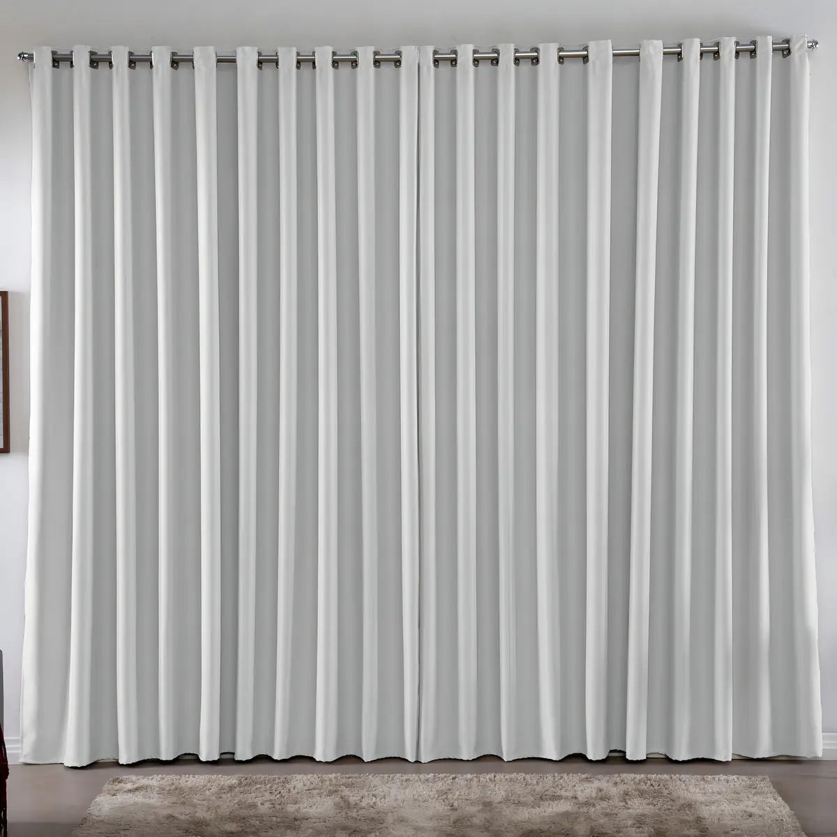 Cortina 3,00x2,80 Metros Blackout Blecaute Avelã Corta Luz Em Tecido Grosso Para Quarto E Sala Casa Laura Enxovais