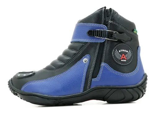 Bota Motociclista Motoqueiro De Couro Atron Shoes -271