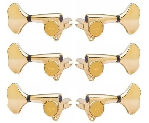 Jogo Tarraxas Gotoh Gb707 Baixo 6 Cordas 3x3 Gold