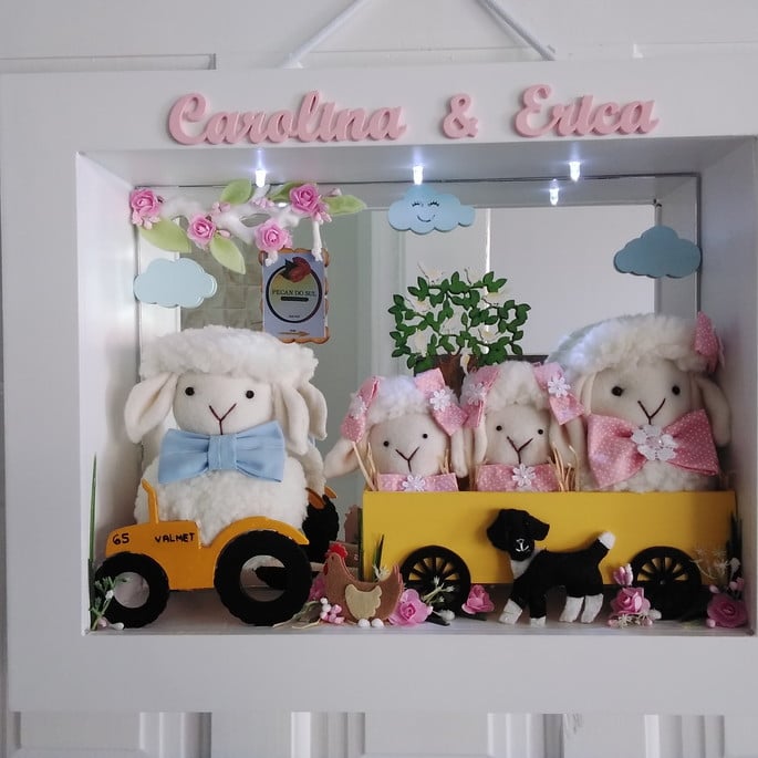 Quadro Maternidade amor maior - Ovelhas