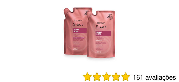 Combo Refil Siàge Nutri Rosé: Shampoo 400ml + Condicionador 400ml