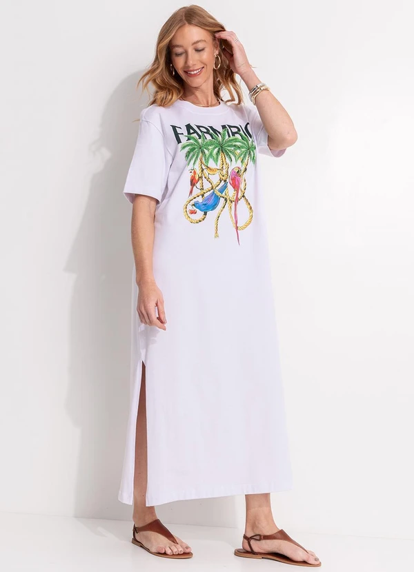 Farm - Vestido Midi Mojito Farm Rio Azul