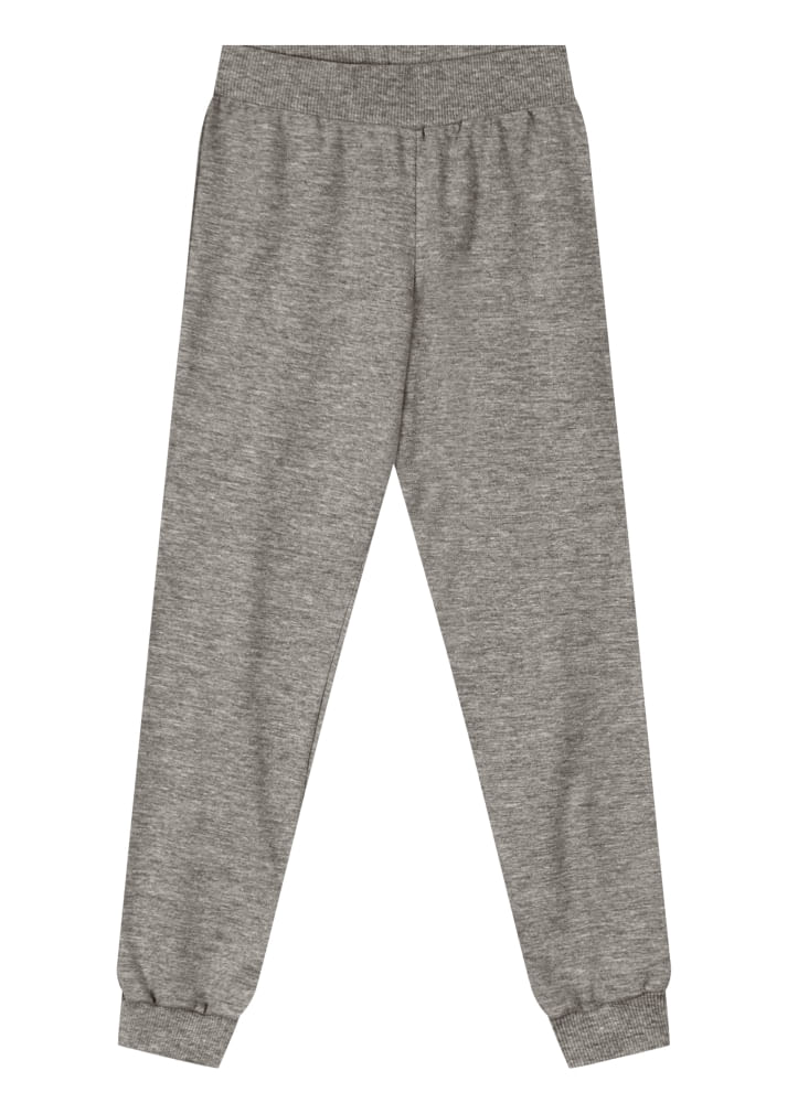 Calça jogger básica infantil menina em moletinho Brandili