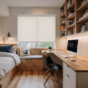 Persiana Rolô Blackout Sooth Poliéster Branca 1,60x1,60m Inspire