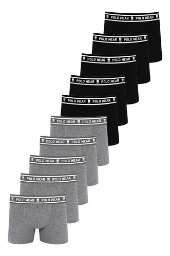 Kit 10 Cuecas Algodão Polo Wear Sortido