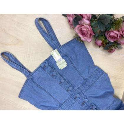 MODAS DOMI Vestido Jeans 7283 Confortavel e Estiloso