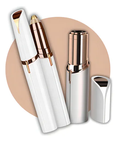 Kit Caneta Depiladora Sobrancelha + Batom Depilador Facial Branco Campus Ecom