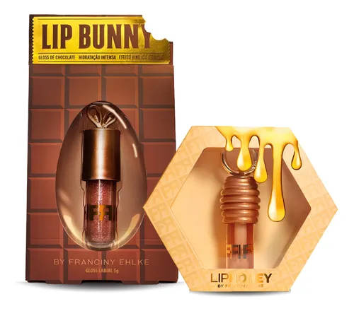 Kit Gloss Mel Chocolate Fran Lip Honey + Lip Bunny Franciny Mel E Chocolate