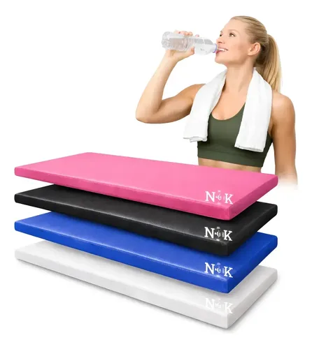 Colchonete Exercicios 90x40x3cm Nbk Flex Ginastica Treino Academia Colchonete D28 Para Yoga Grande Em Espuma De Abdominal Funcional Preto