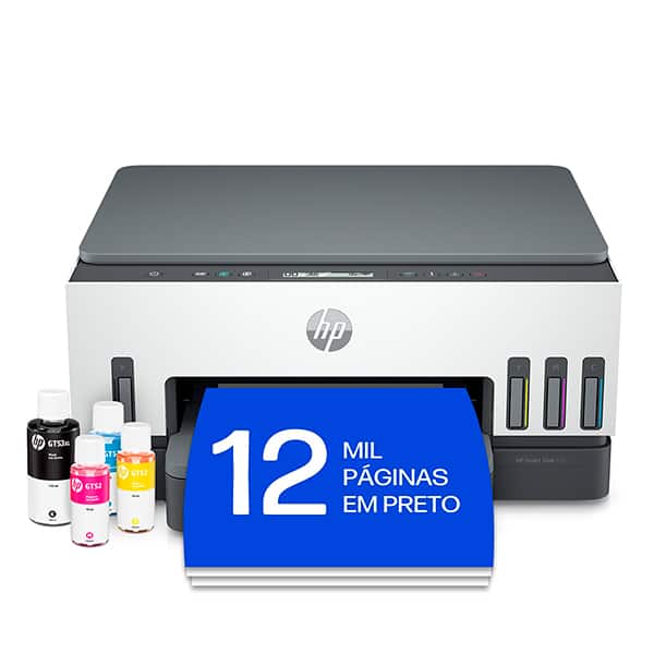 Impressora Multifuncional HP Smart Tank 724 Tanque de Tinta, Colorida, Duplex, USB, Wi-fi, Bluetooth, Bivolt, 2G9Q2A, HP - CX 1 UN