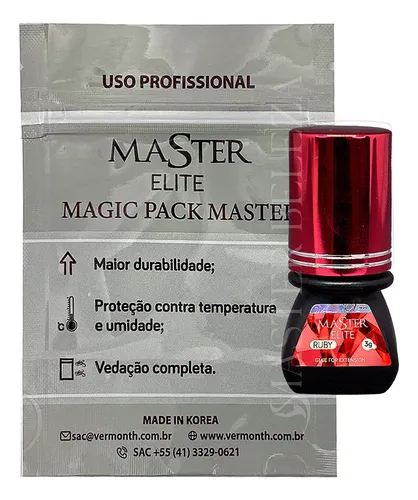 Cola Ruby Master Elite para alongamento de cílios 3ml cor preto