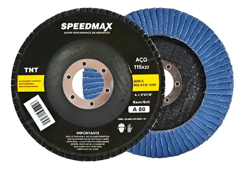 Disco De Lixa Flap 4.1/2 Grão 80 P/ Lixadeira Kit C/30 Pçs