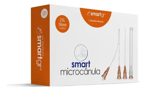 Smart Microcânula 25g x 50mm Caixa com 10 Smart Gr Canula Flexível