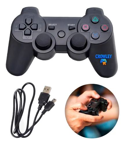 Controle Sem Fio Para Ps3 Joystick Manete Com Cabo Carregador - CROWLEY