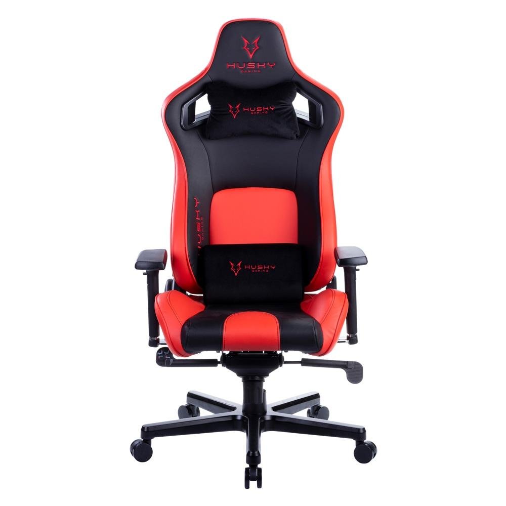 Cadeira Gamer Husky Gaming Hailstorm 900, Preto e Vermelho, Com Almofadas, Reclinável com Sistema Frog, Descanso de Braço 3D - HGMA085