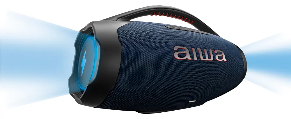 Caixa de Som Boombox Plus AIWA BBS-01-LBL 200W Bluetooth 30H IP66 USB RGB