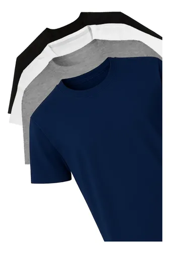 Kit 4 Camisetas Básicas Polo Wear Sortido Sortido M Lisa