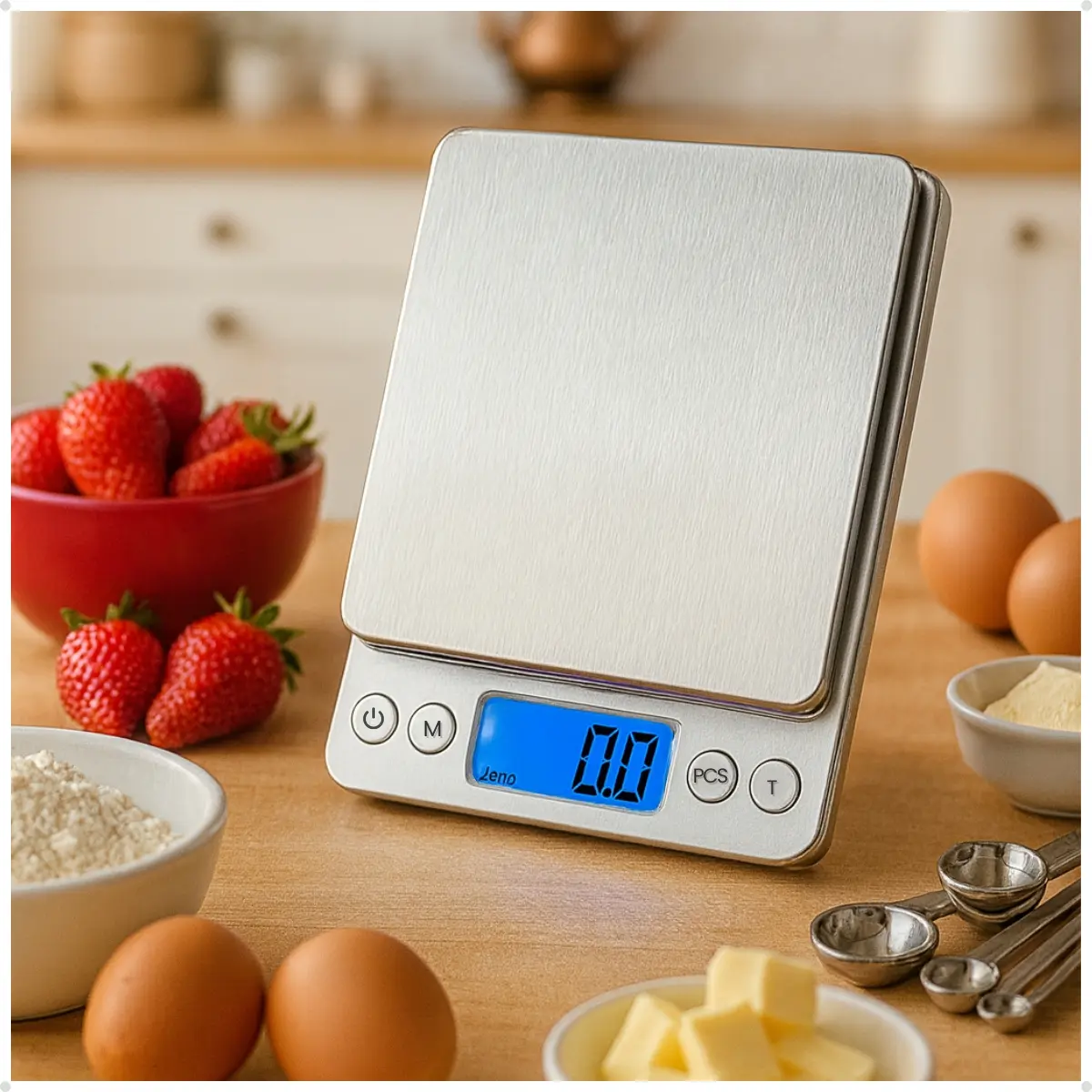 Balança Digital Cozinha De Alta Precisão 0,1g- 2kg Inox Uso Profissional E Doméstico Portátil Dieta Fitness Nutricional Comida Alimentos Confeitaria Ezelar Prateado 2 Kg