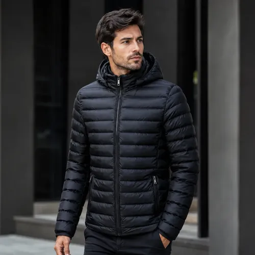 Jaqueta Masculina Puffer Corta Vento Bobojaco Blusa De Frio Preto P