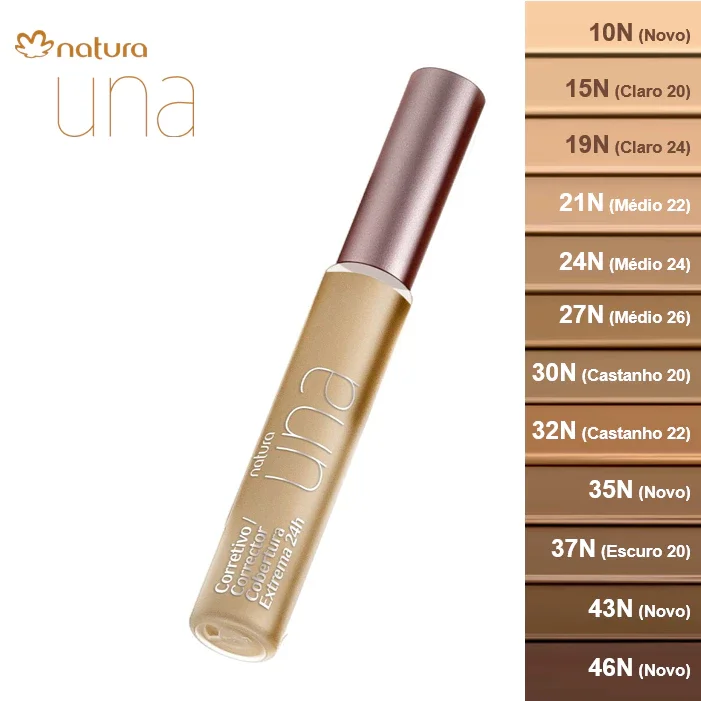 Corretivo Cobertura Extrema 24h Una Natura - 8ml (Efeito matte)