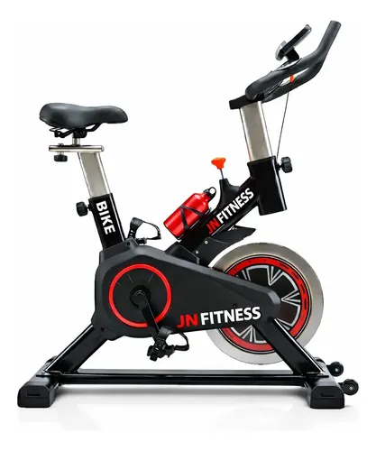 Bicicleta Ergométrica Spinning Premium-jn Fitness+garrafa Grátis Modelo Jn-1104 Preto 110kg Preto/vermelho 127/220v