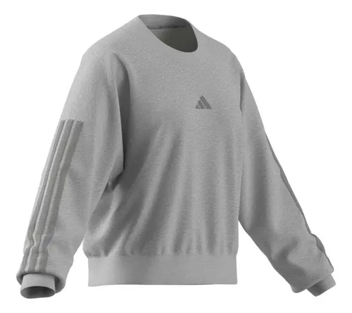 Moletinho adidas Feminino Canguru Esportiva Kf6279 P Cinza Lisa